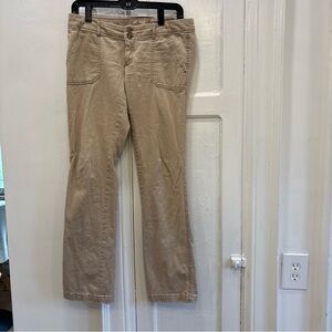 Vintage HOLLISTER Y2K 2000s Khaki Low Rise Flare Pants Women's 7R